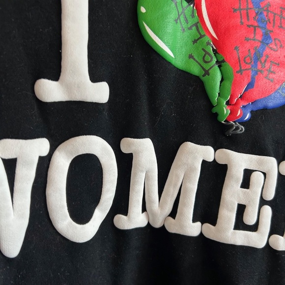 Designer D'or Emotional Garment Hoodie, black, I love women. RARE FIND! - Picture 3 of 7